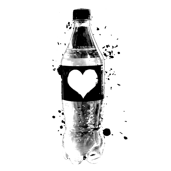 Bottle with heart symbolizing brand love